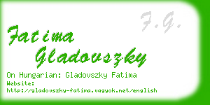 fatima gladovszky business card
